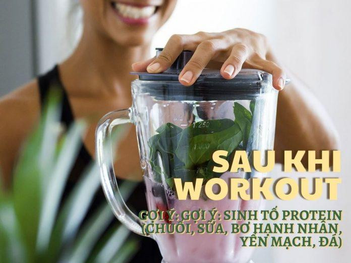 Sinh tố protein phục hồi sau tập (Ảnh: Internet).