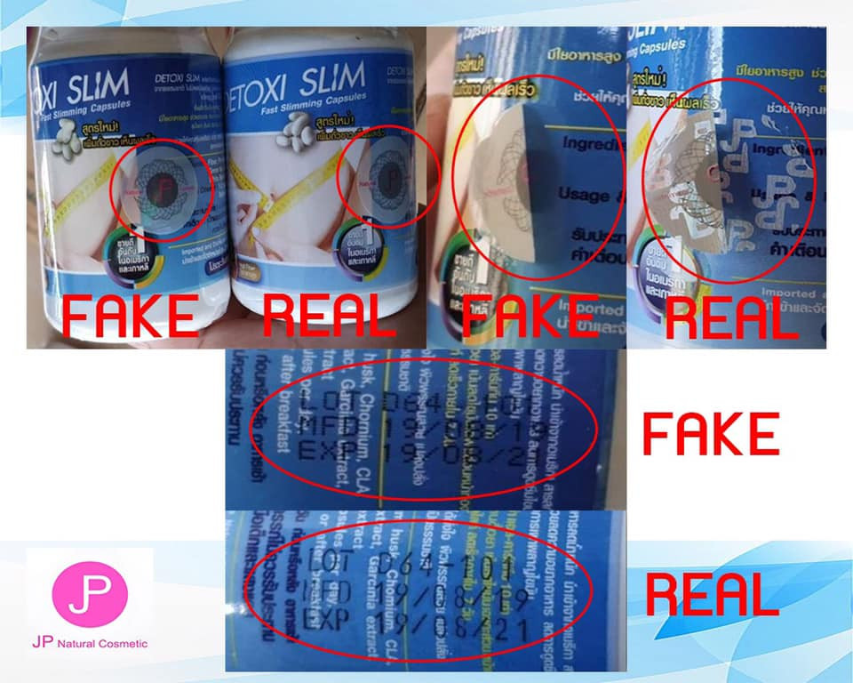 Phân Biệt Thuốc Giảm Cân Detoxi Slim Thật Và Giả